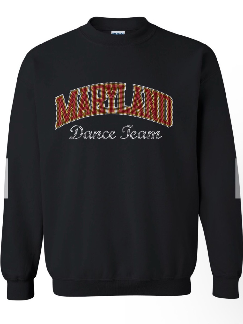 Gildan Black Rhinestone "Maryland" Dance Team Sweatshirt